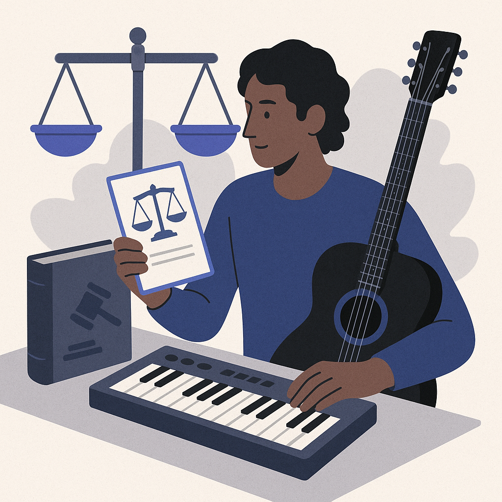 Understanding Legal Aspects in Music Production — illustration