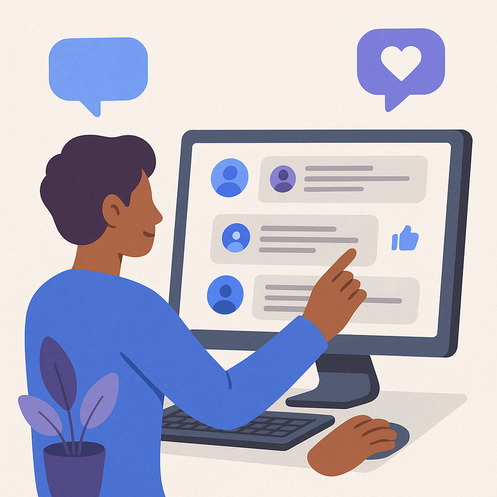Engage with Online Communities — illustration