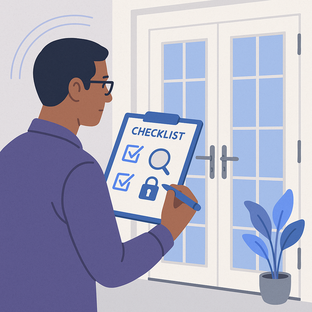 Checklist for French Door Security — illustration