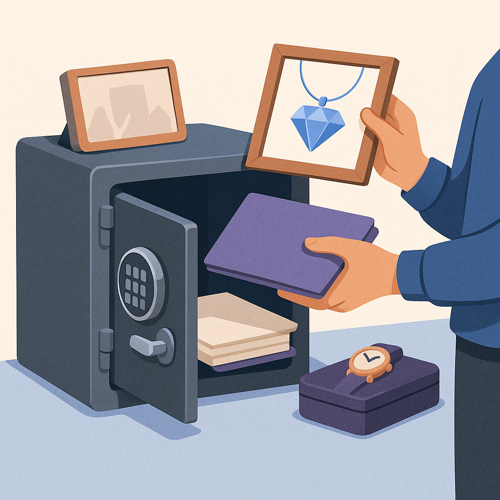 8. Secure Valuables and Important Documents — illustration