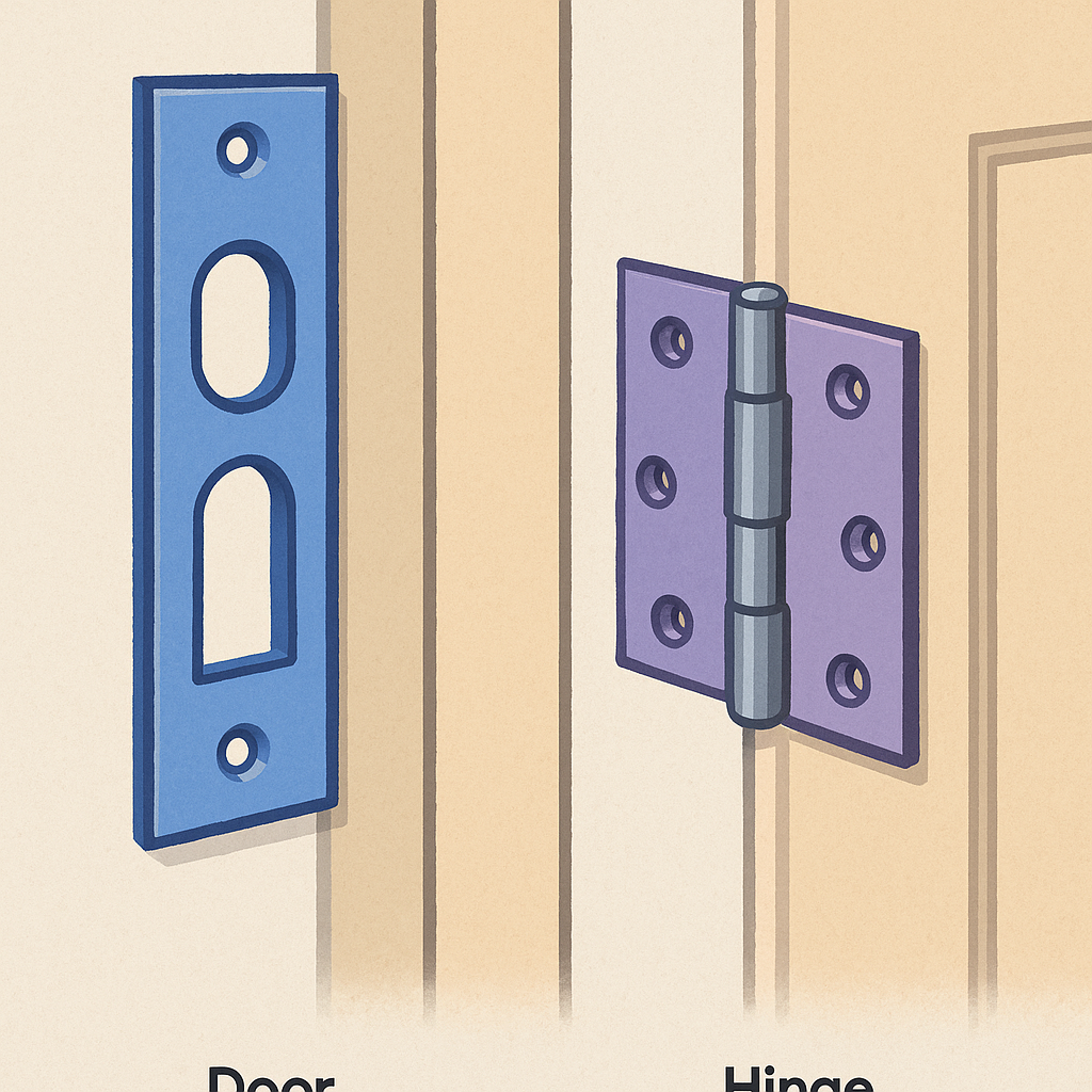 Components of a Door Reinforcement Kit — illustration