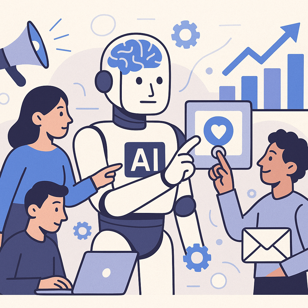 The Rise of AI and Automation in Marketing — illustration