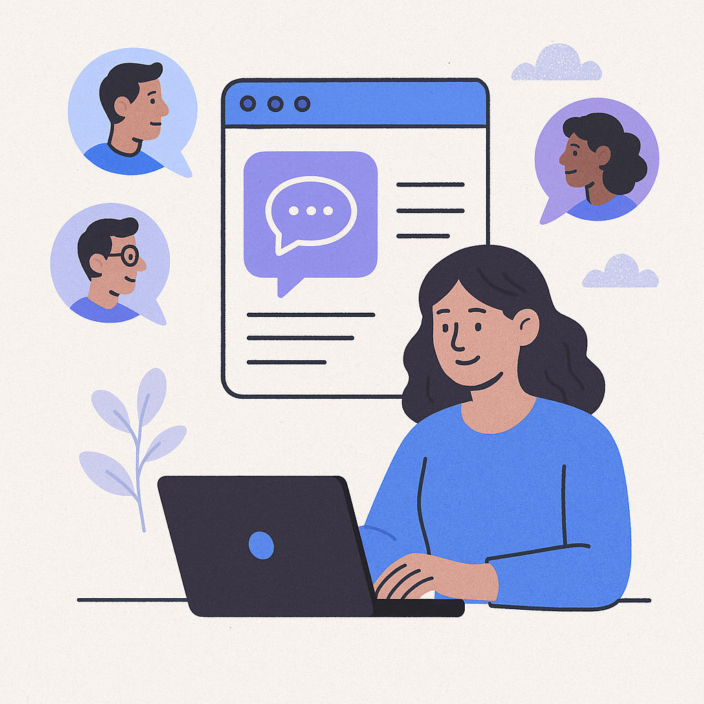 Building a Community with Online Forums — illustration