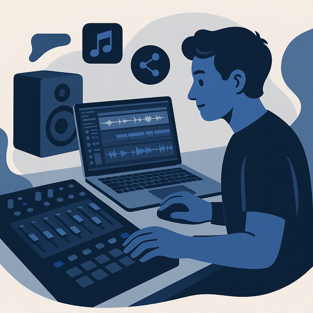 Utilizing Digital Tools for Music Creation and Promotion — illustration