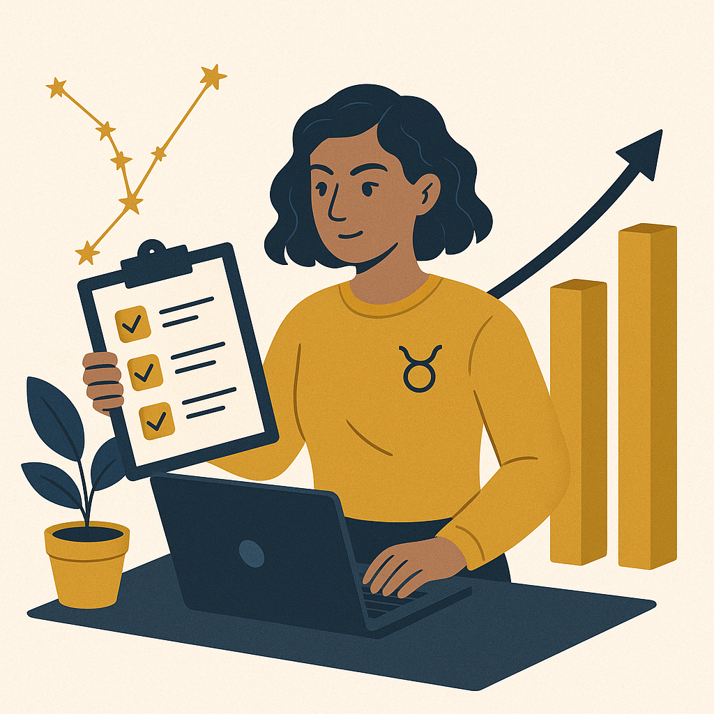Actionable Steps for the Taurus Entrepreneur — illustration
