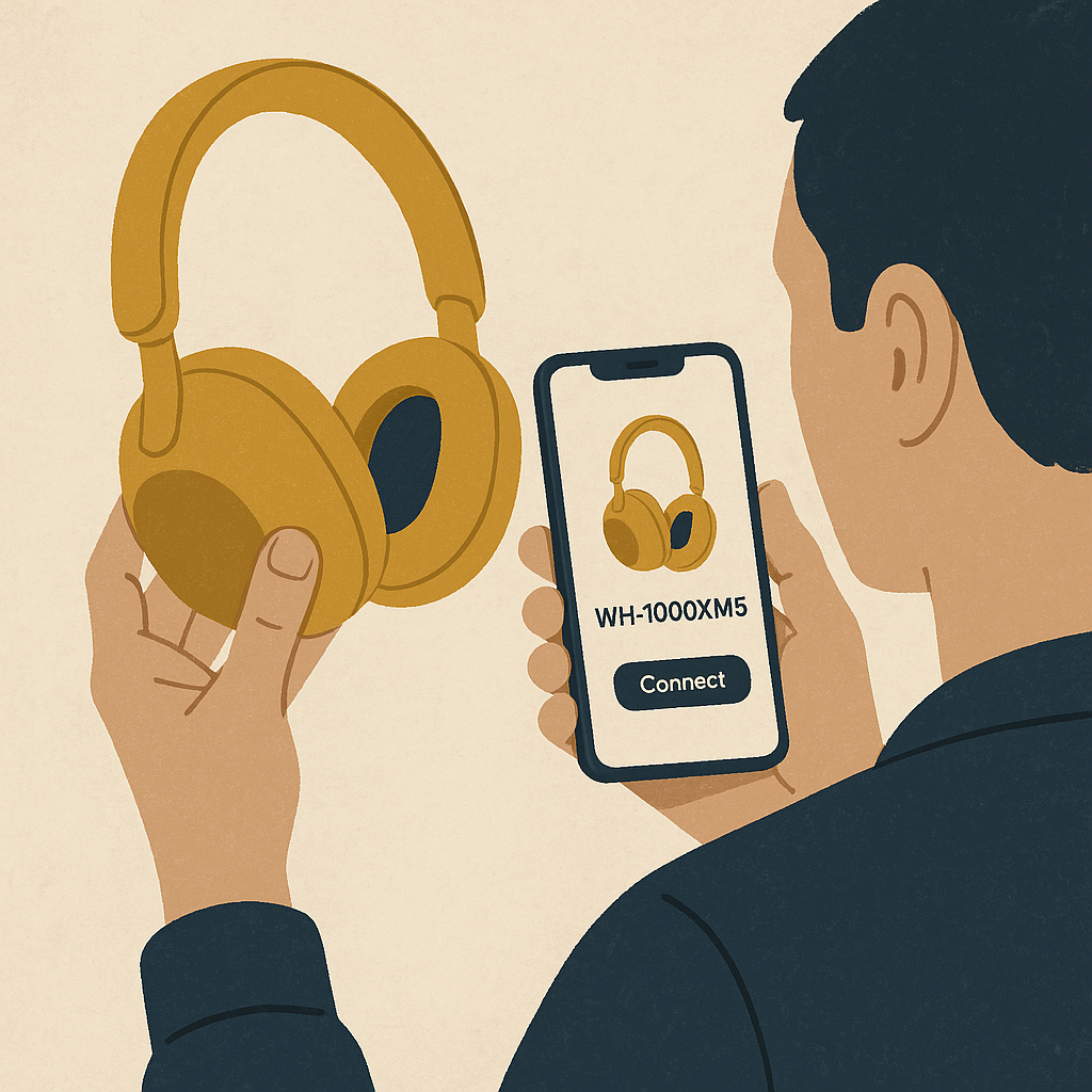 Setting Up the Sony WH-1000XM5 for Optimal Performance — illustration