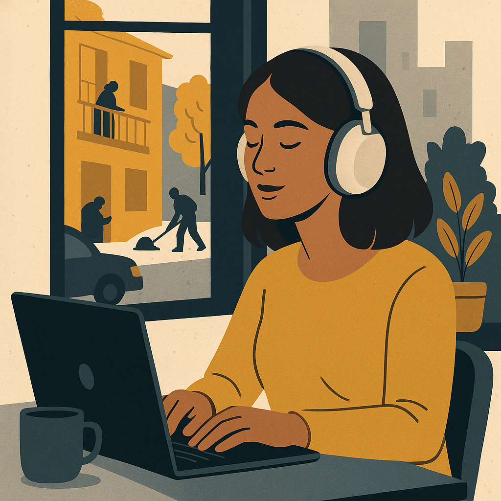 Case Study: Remote Work Success with Sony WH-1000XM5 — illustration