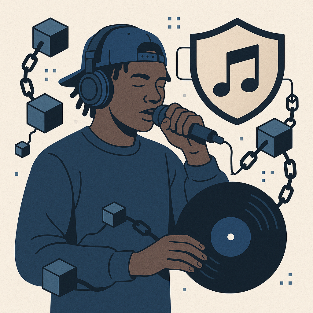 Blockchain and Music Ownership — illustration