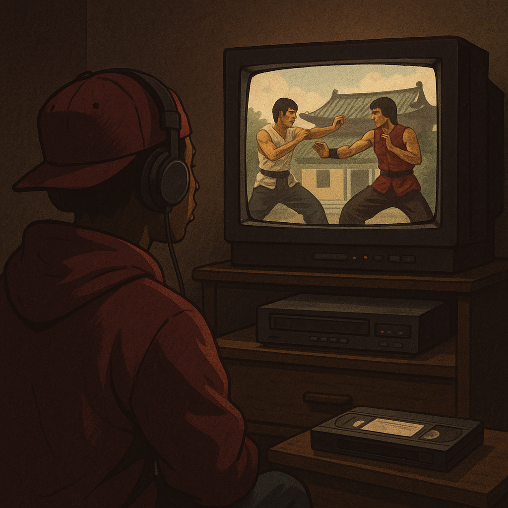 From VHS to Digital: The Journey of Kung Fu B-Movies in Hip-Hop Culture — illustration