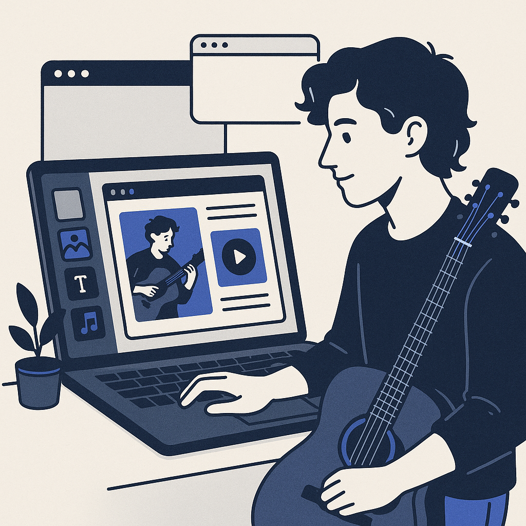 Tools and Platforms for Building Your Music Portfolio — illustration