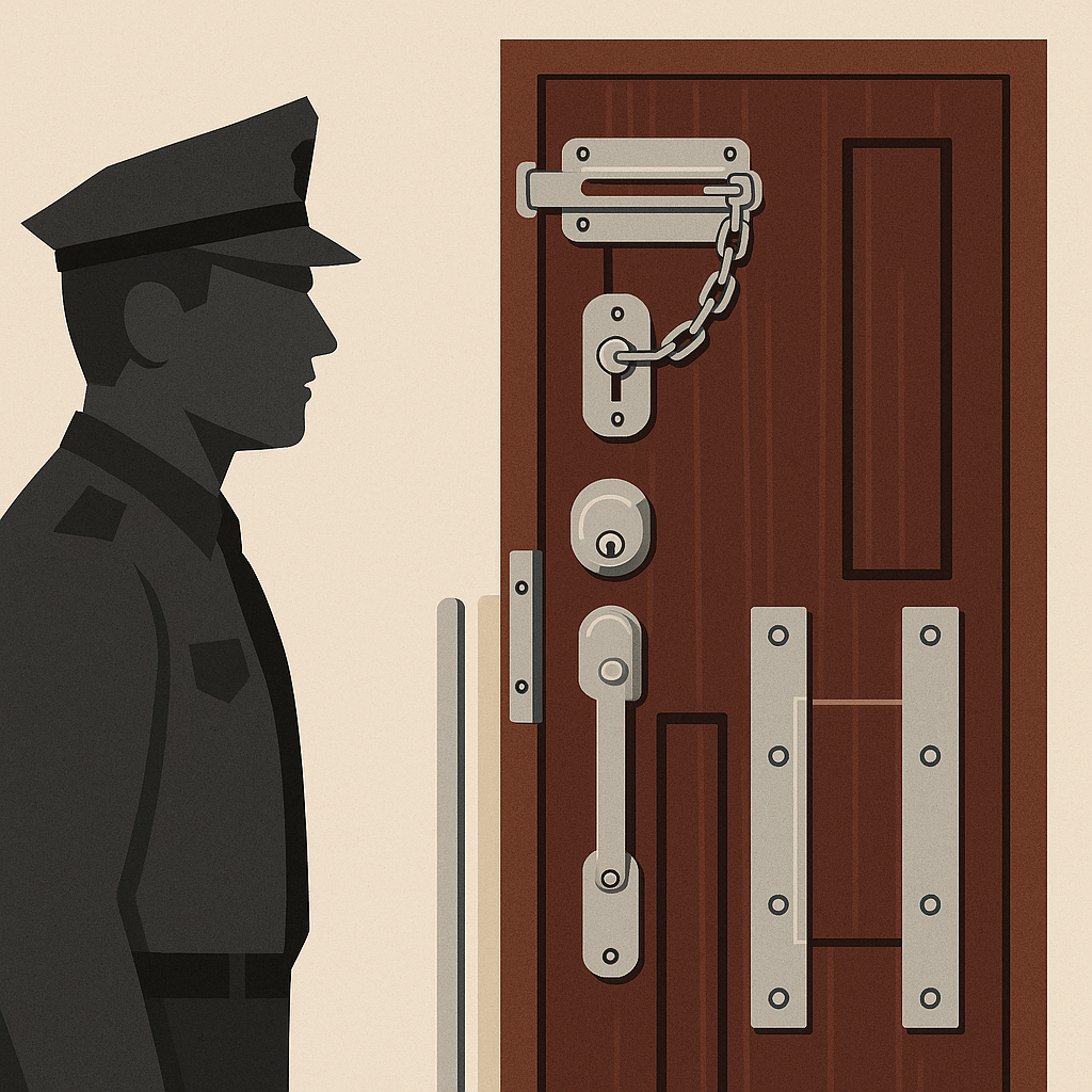 Police-Recommended Door Reinforcement Kits — illustration