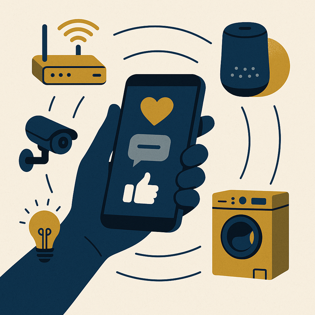 Integrating Social Media with IoT Devices — illustration