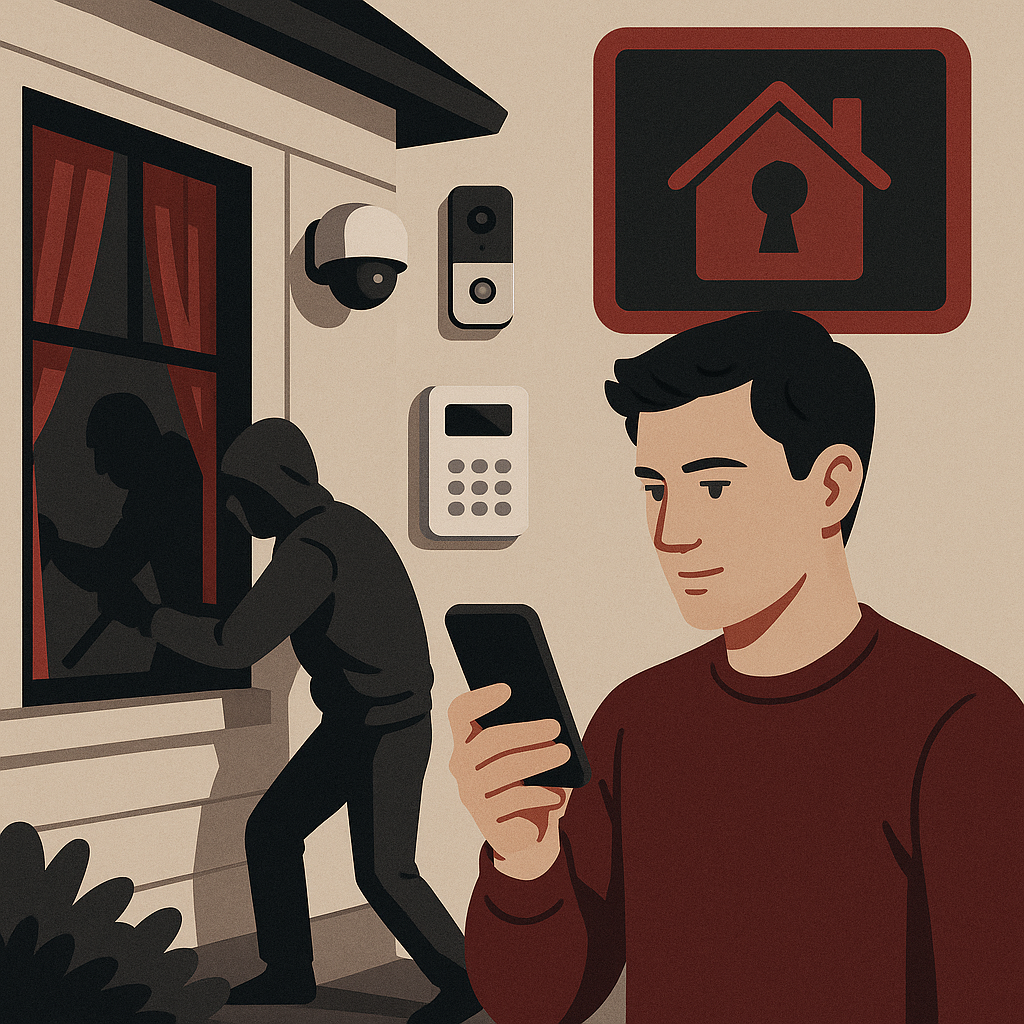 Leveraging Technology for Enhanced Home Security — illustration