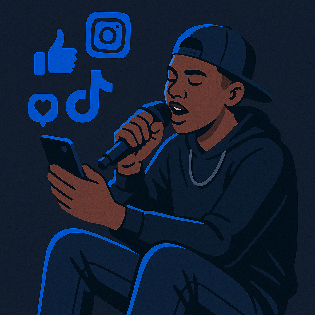 Social Media and Hip-Hop's Global Reach — illustration