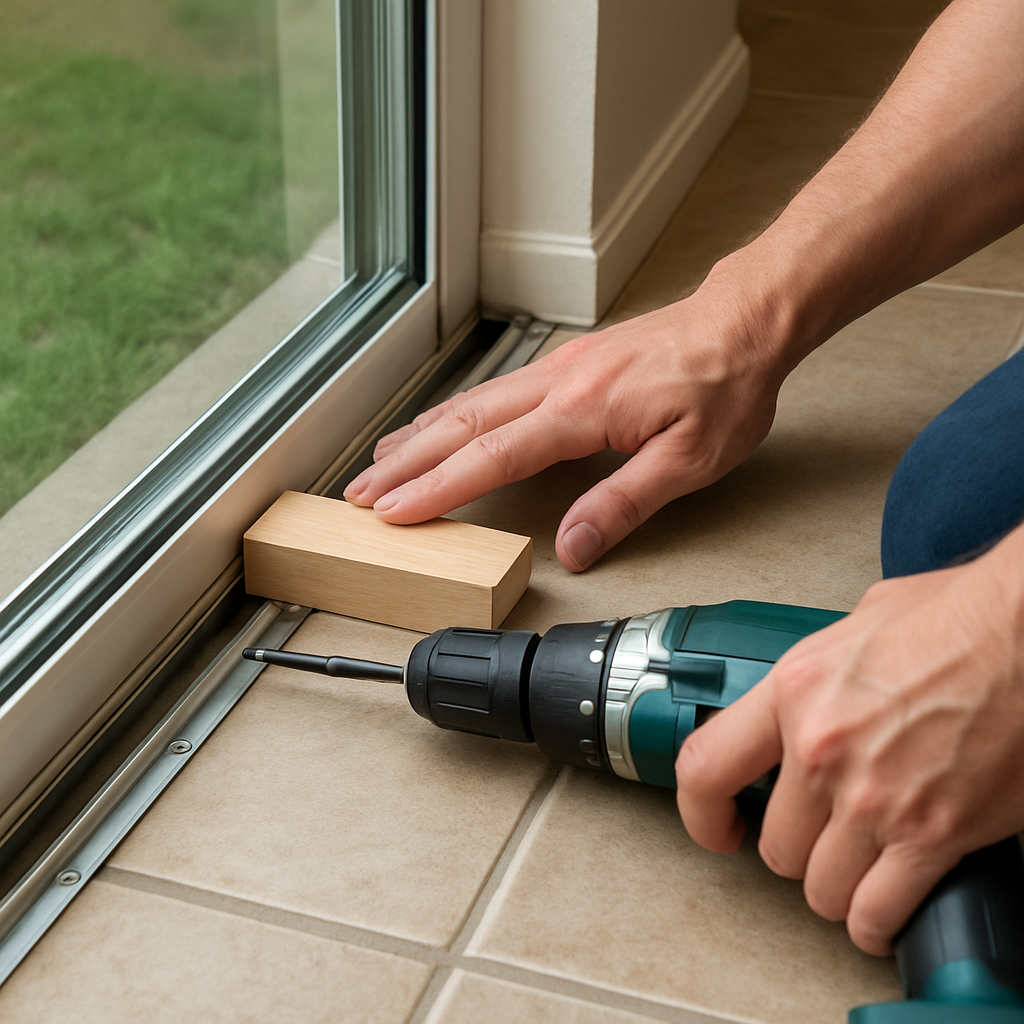 ✅ Step 1 — Reinforce the Door Track to Prevent Lifting