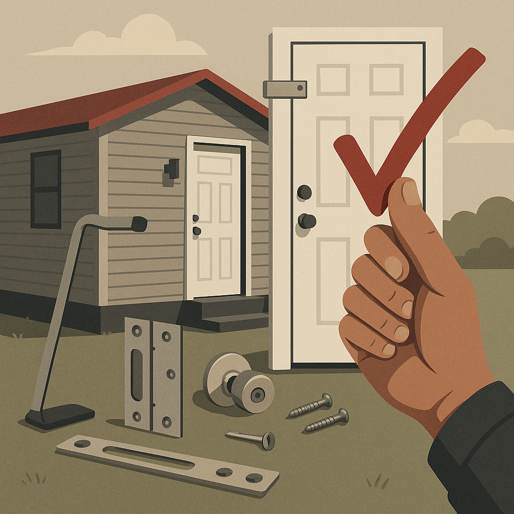 Choosing the Right Products for Your Mobile Home Security — illustration