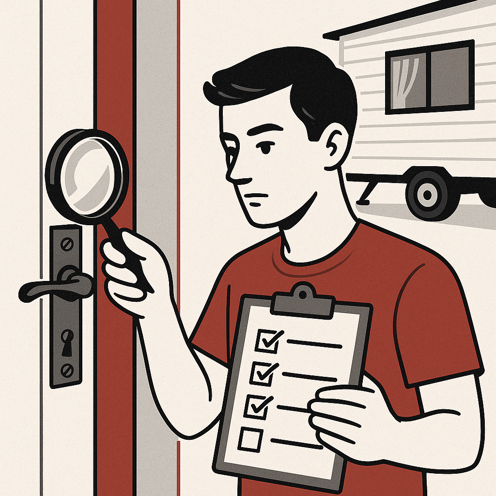 Checklist for Maintaining Mobile Home Door Security — illustration