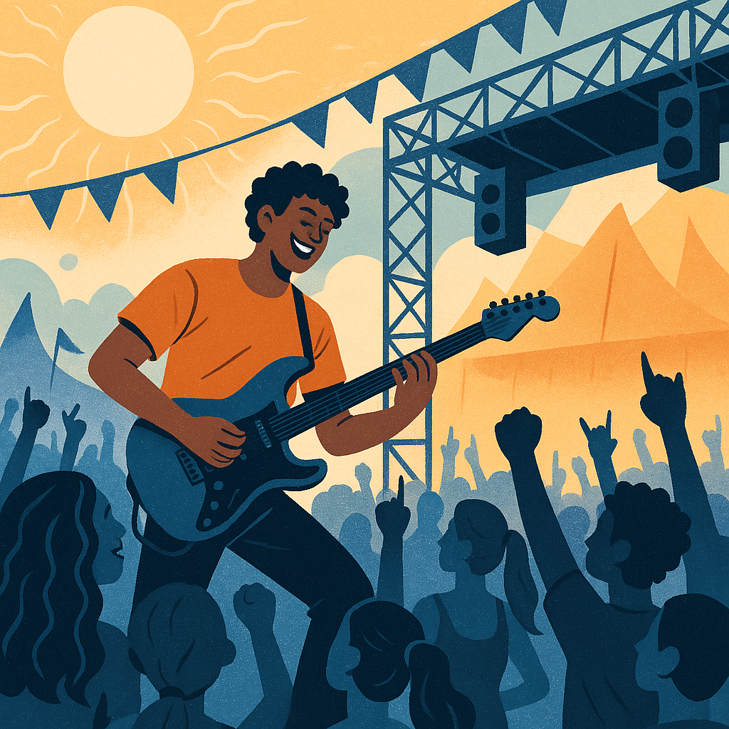 Summer: Festivals and High Energy — illustration