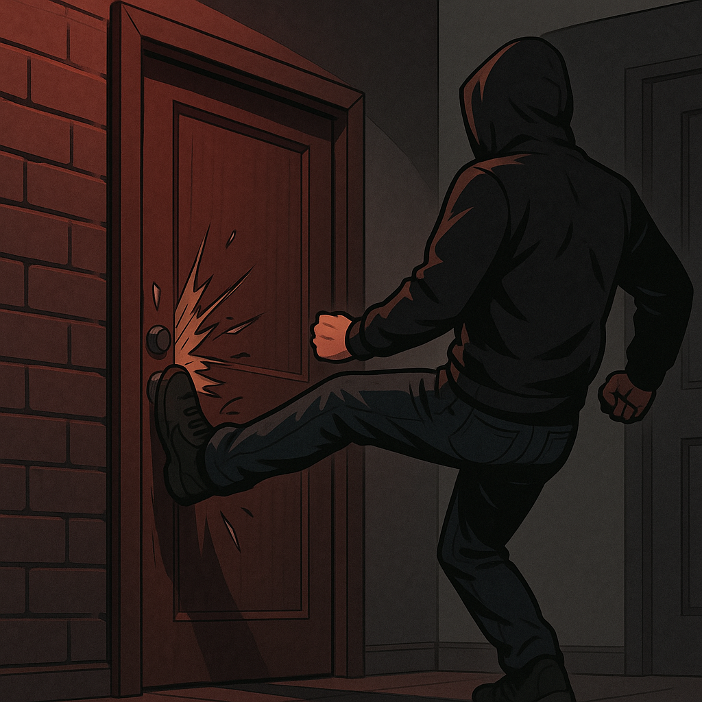 The Reality of Door Kick-Ins — illustration