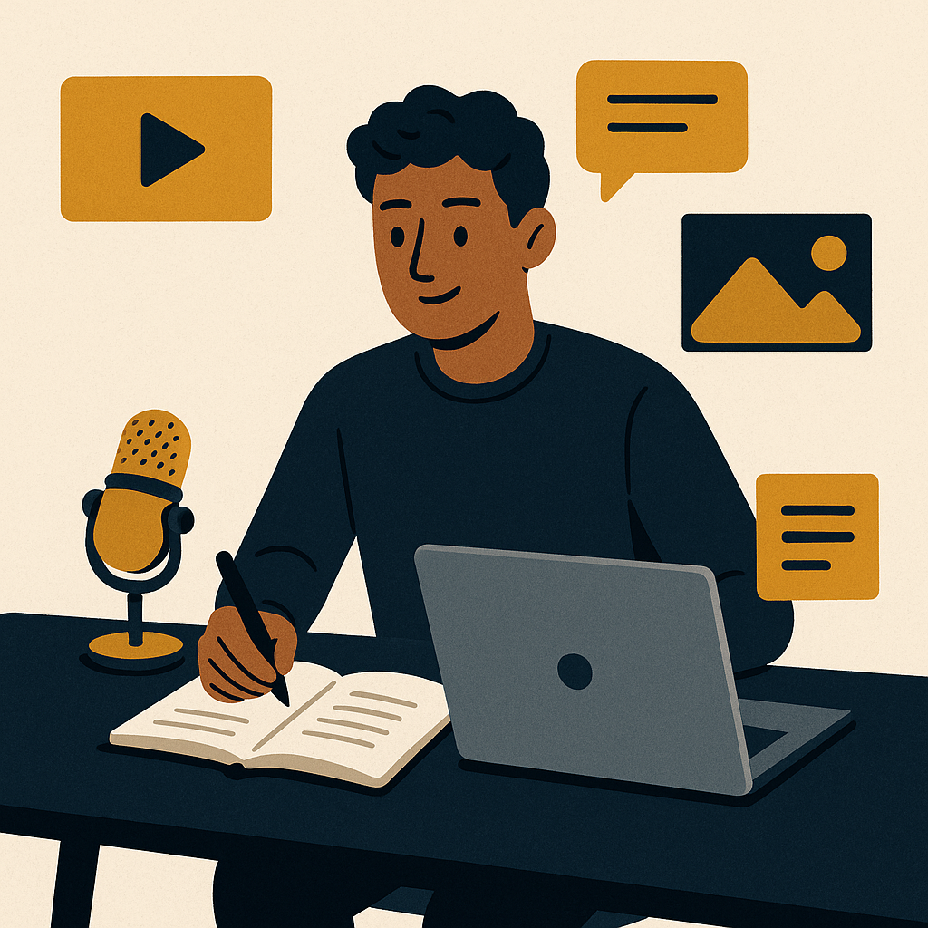 Create Content That Compounds — illustration
