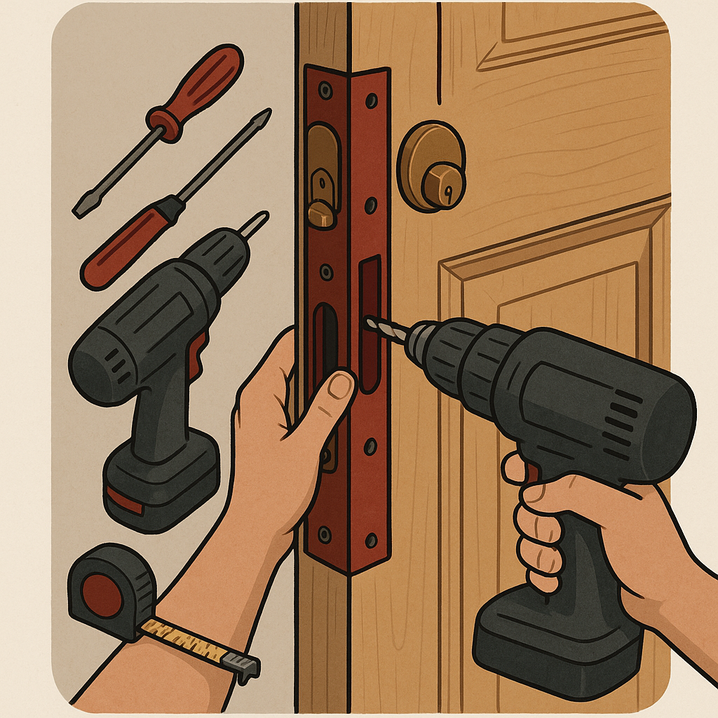 Step-by-Step: Installing a Door Reinforcement Kit — illustration