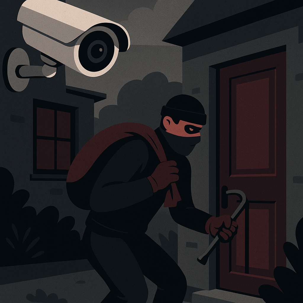 The Role of Security Cameras in Deterring Burglars — illustration