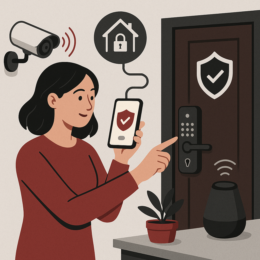 Utilizing Smart Home Technology for Enhanced Security — illustration