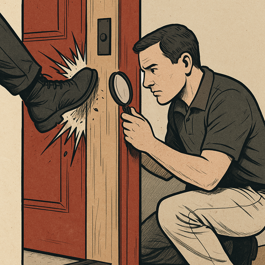 How to Stop Your Door from Being Kicked In — illustration