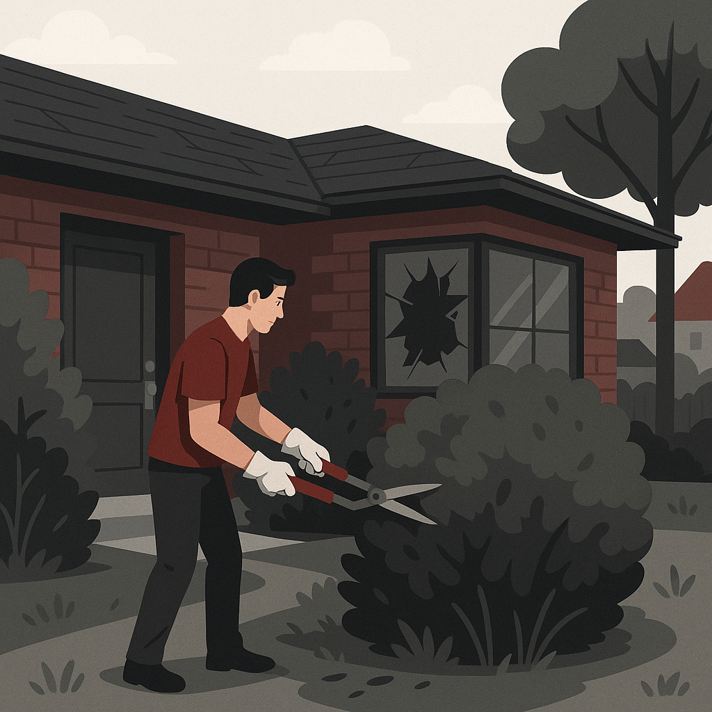 Landscaping for Security — illustration