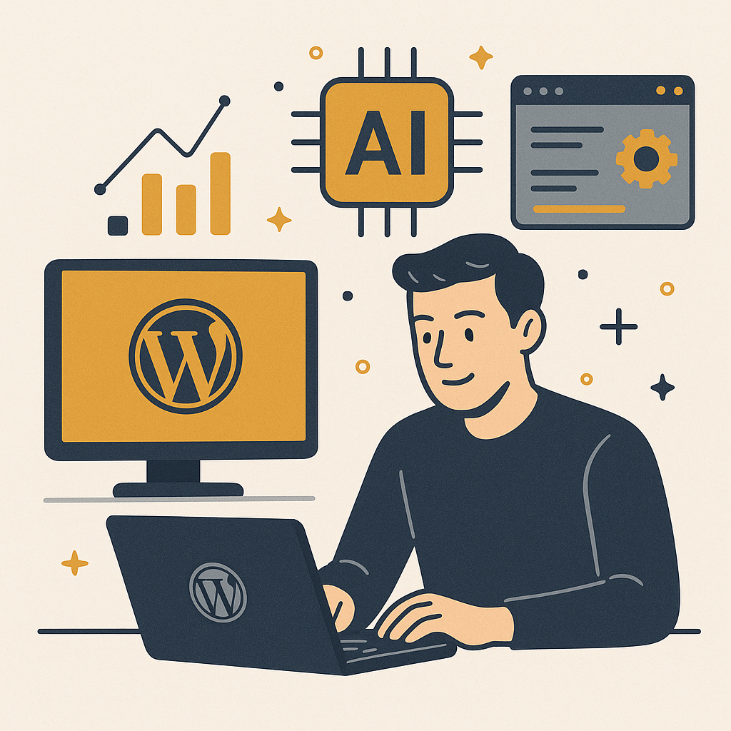 Key AI Tools for WordPress SEO — illustration