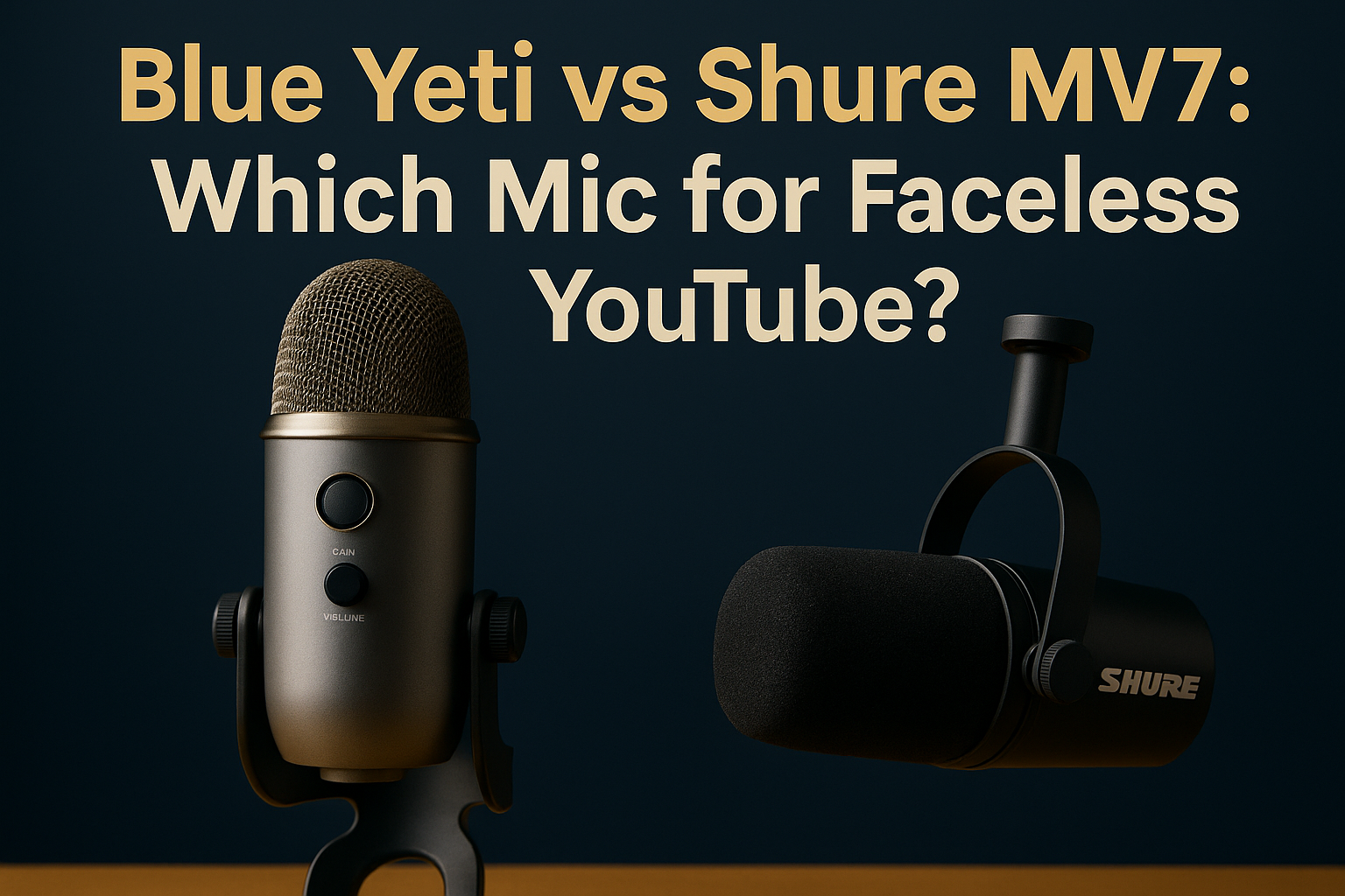 Featured image: Blue Yeti vs Shure MV7: Which Mic for Faceless YouTube?