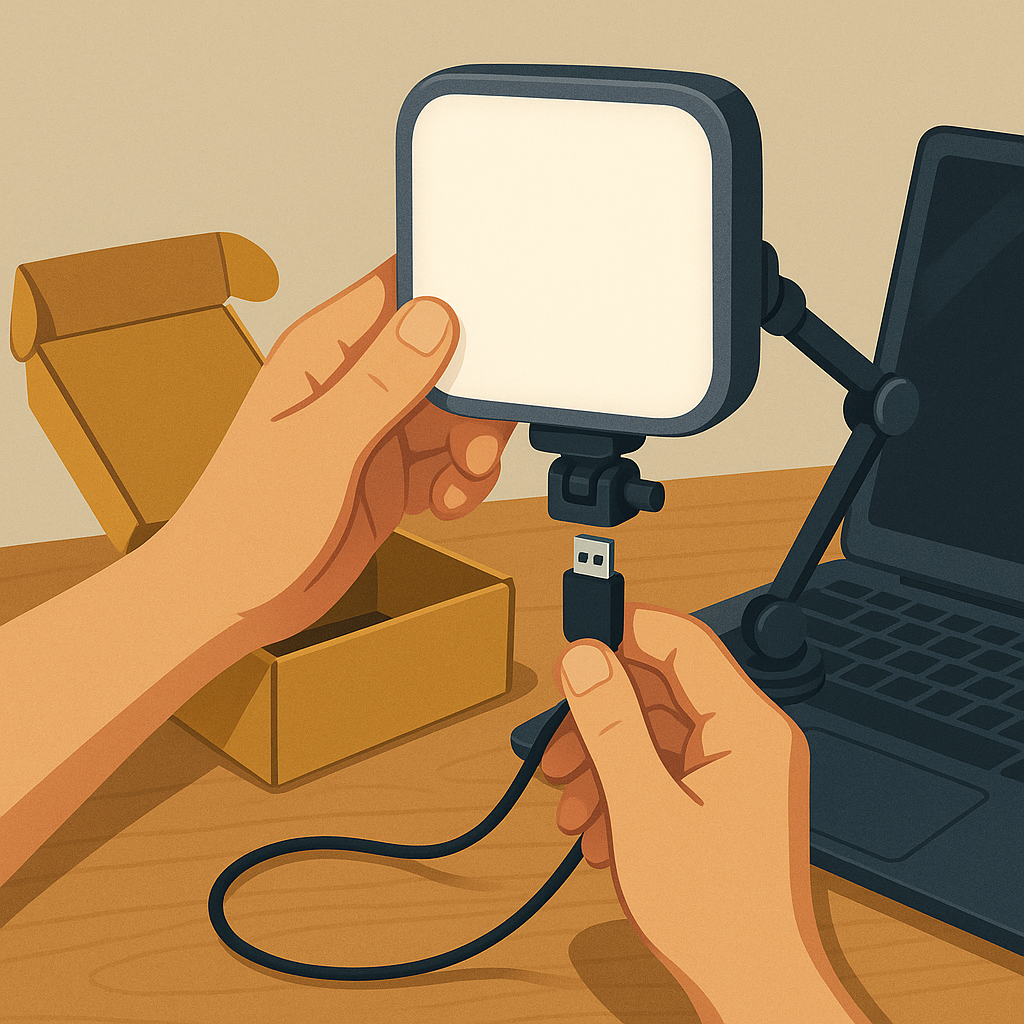 How to Set Up Your Logitech Litra Glow — illustration