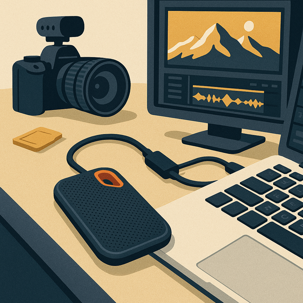 SanDisk Portable SSD: Cheap, Fast Storage for Creators — illustration