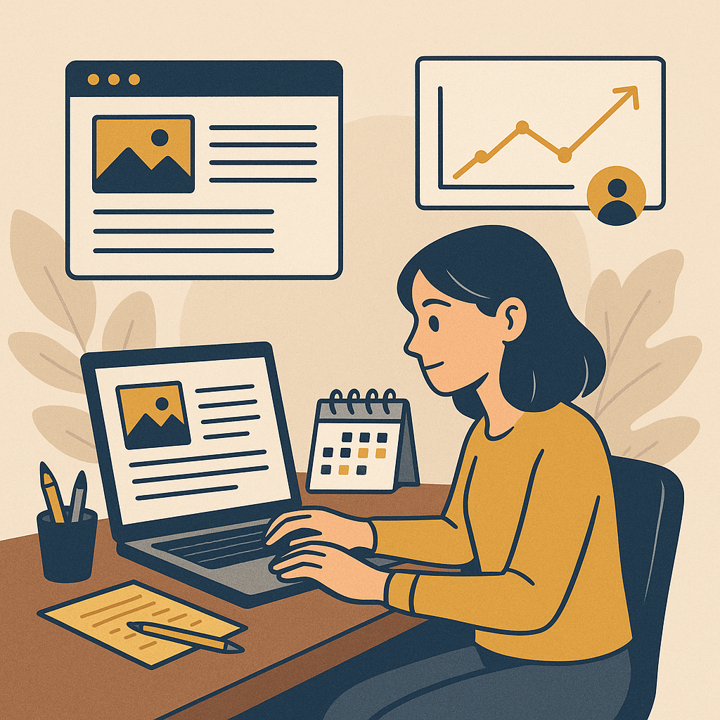 Month 4-6: Building Content and Traffic — illustration