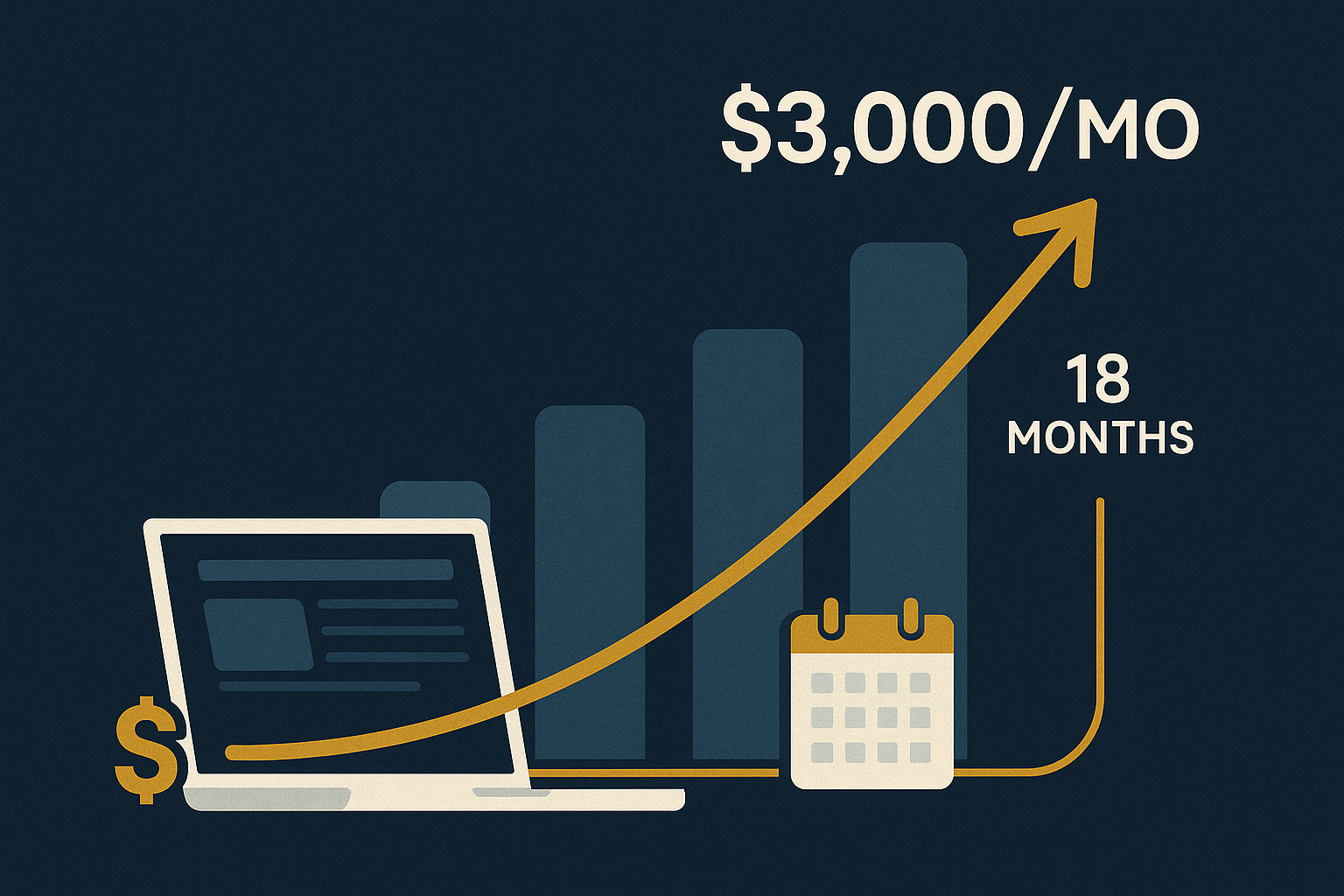 The $0 to $3,000/Month Content Site Timeline: What the First 18 Months Actually Look Like
