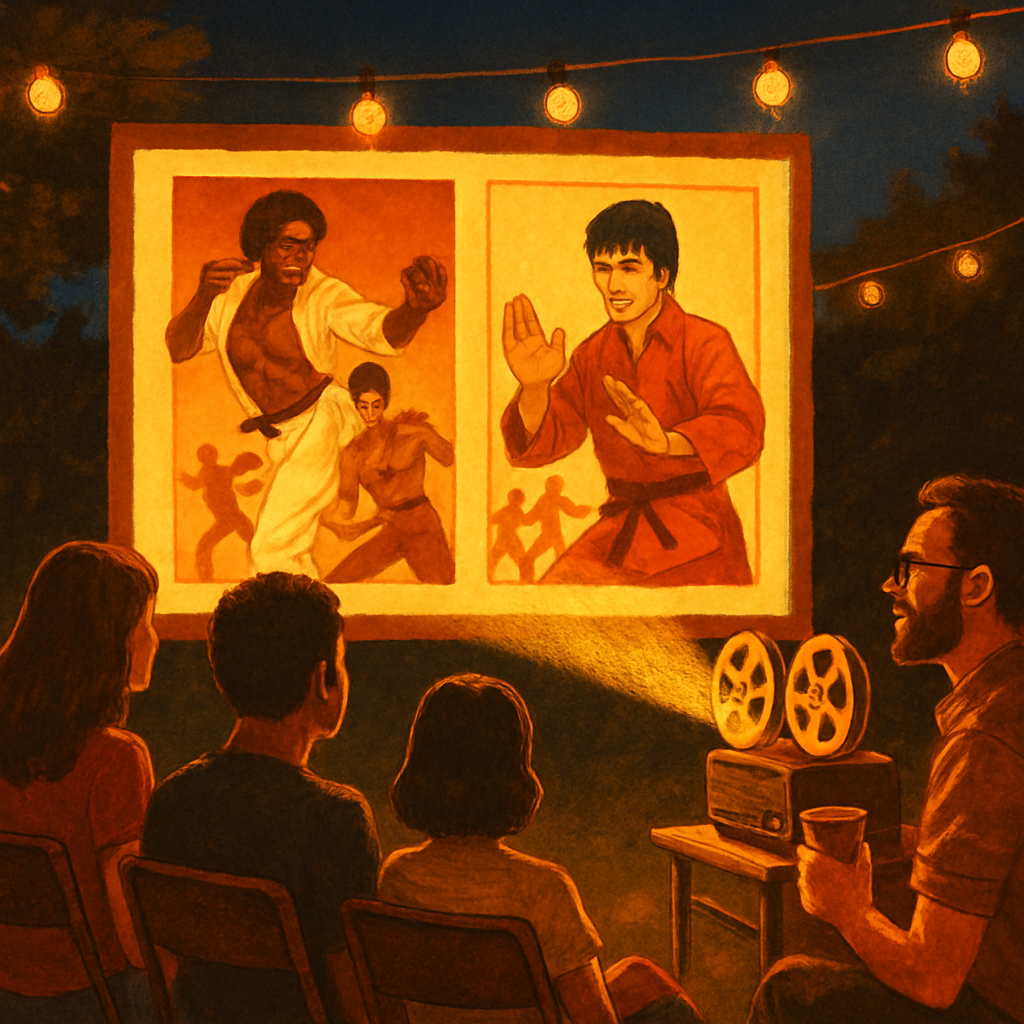 Checklist for Hosting a 1975 Martial Arts Film Night — illustration