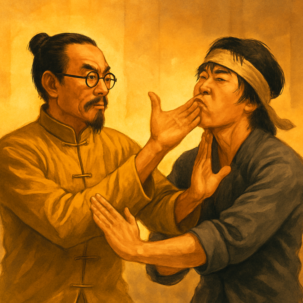 The Wing Chun Principles Hidden in the 'Slapstick' Sequences — illustration