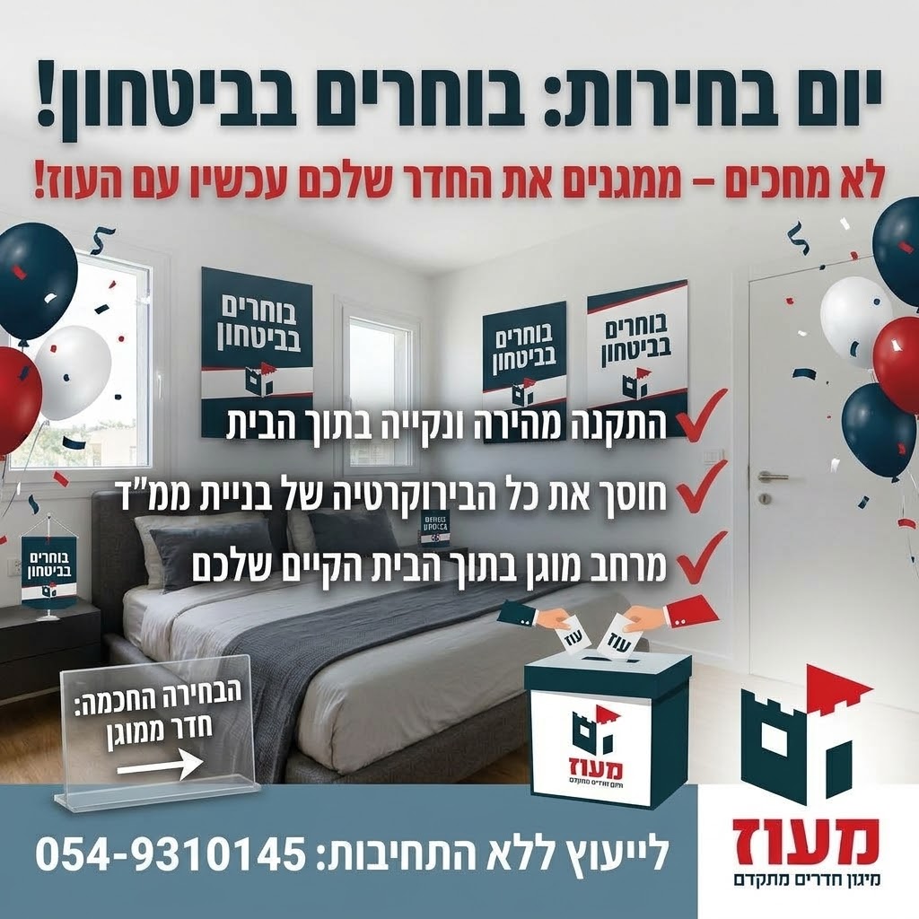 יום בחירות: בוחרים בביטחון בבית!