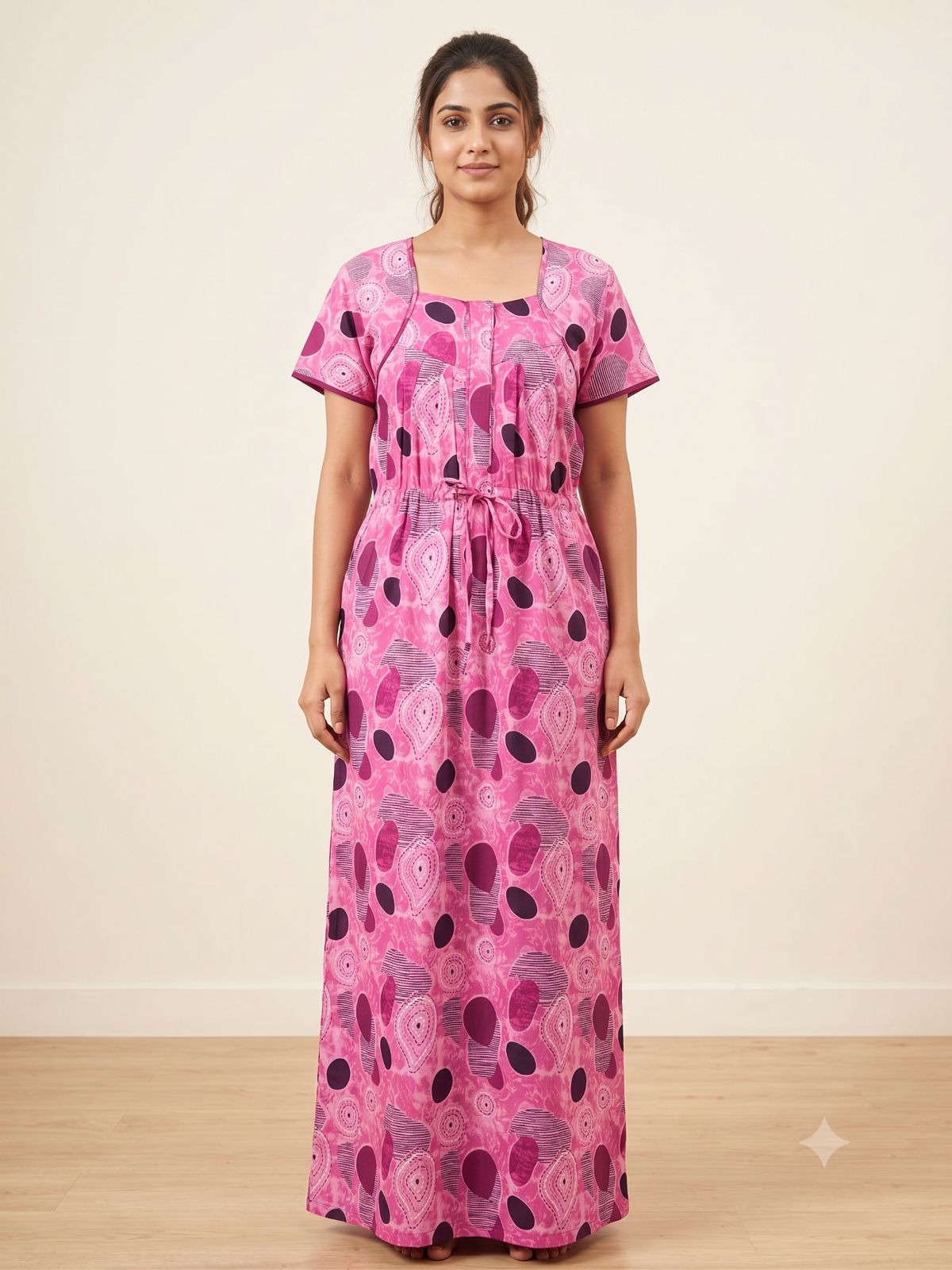 Abstract Print  Cotton Nightie 2