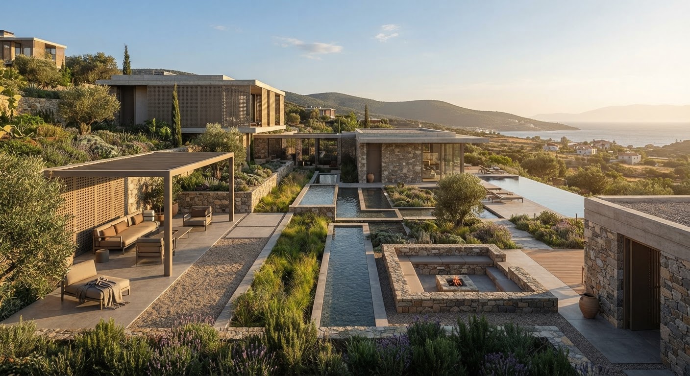 2026 peyzaj ve bahçe tasarım trendlerine genel bakış — ArchiRend AI görseli