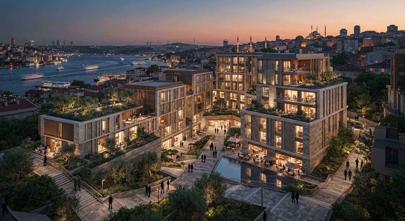 İnşaat Kümelenmeleri için Dijital Mimari Sunum Rehberi: AI Render ile Ortak Vitrin Kurma — ArchiRend AI görseli