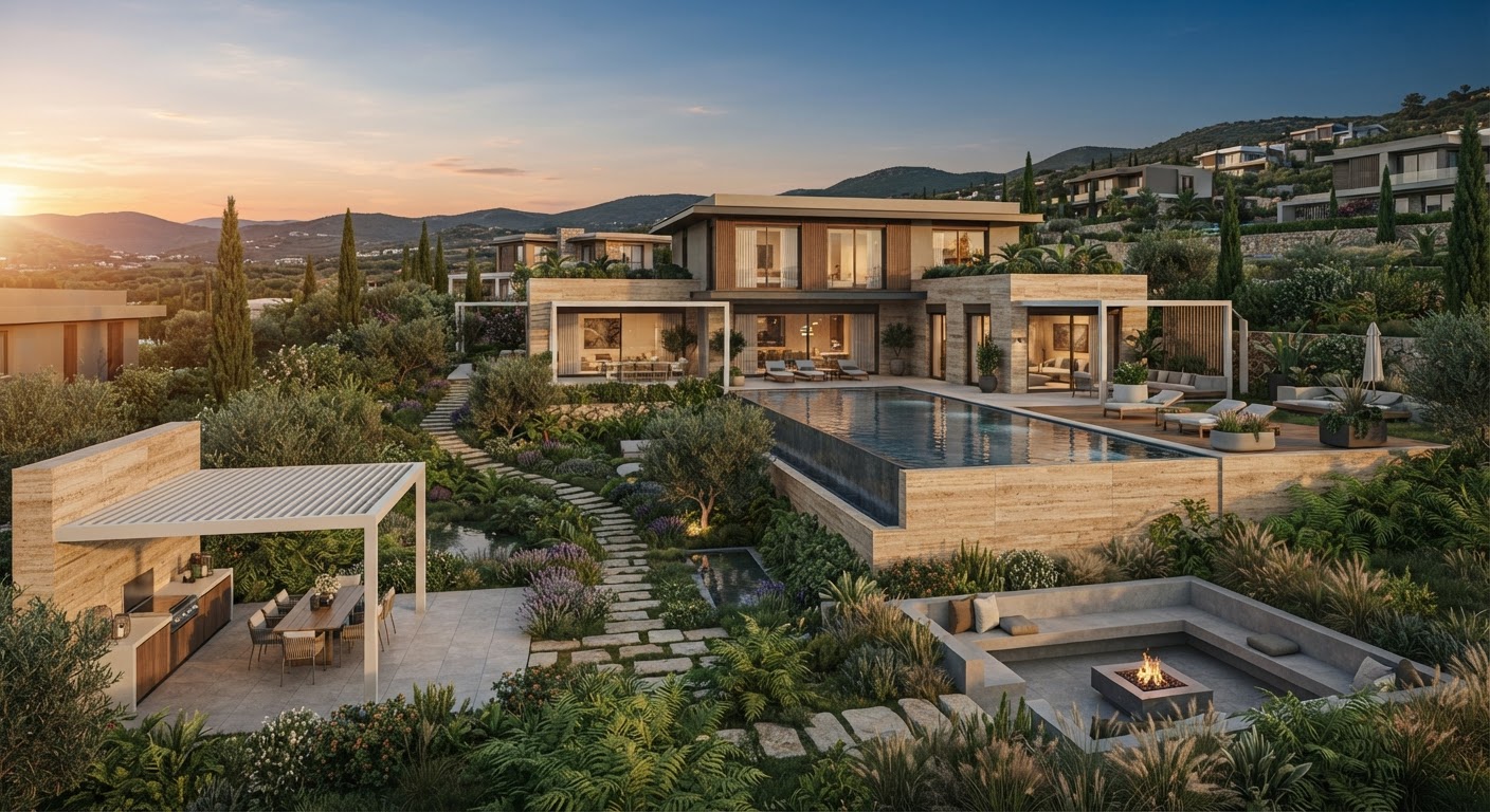 Peyzaj ve bahçe projelerinde neden modüler render kütüphanesi? — ArchiRend AI görseli