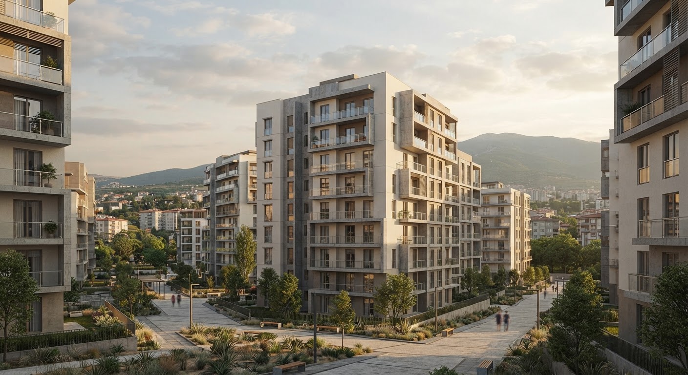 Sosyal Konut Projelerinde Hızlı Mimari Görselleştirme: AI ile Tip Kat ve Tip Bloklardan Seri Render — ArchiRend AI görseli