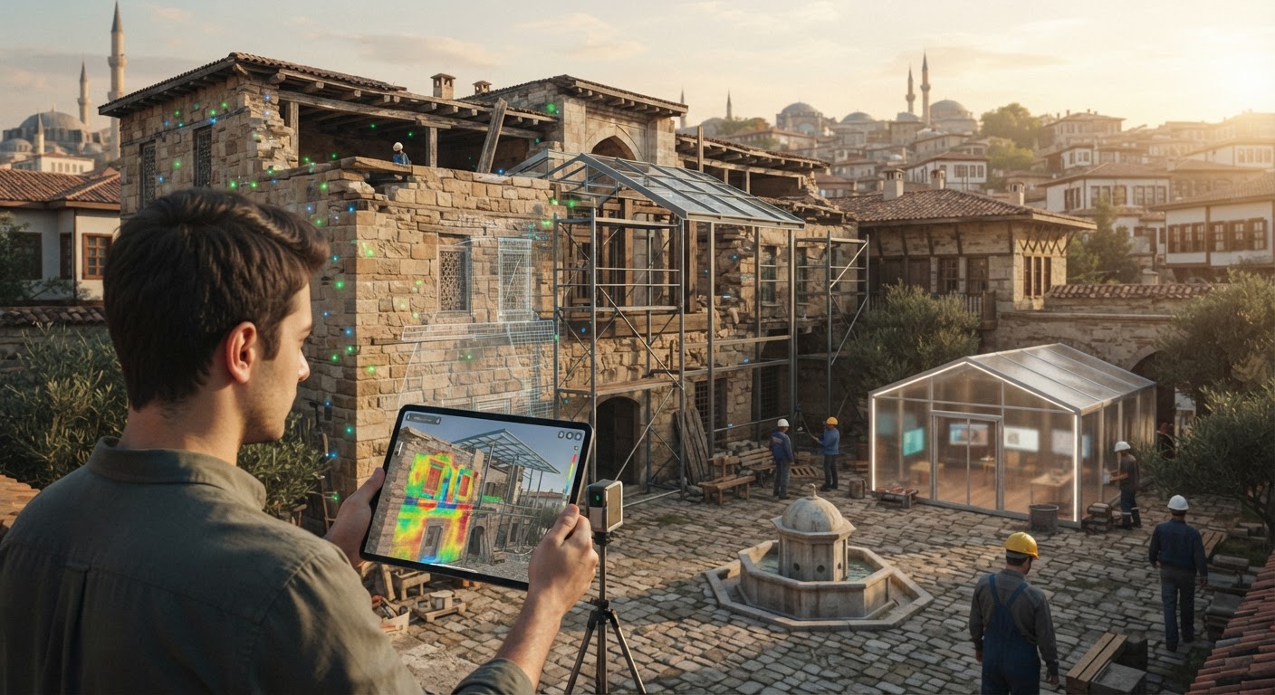 Tarihi yapı restorasyon projelerinde AI render neden gündemde? — ArchiRend AI görseli