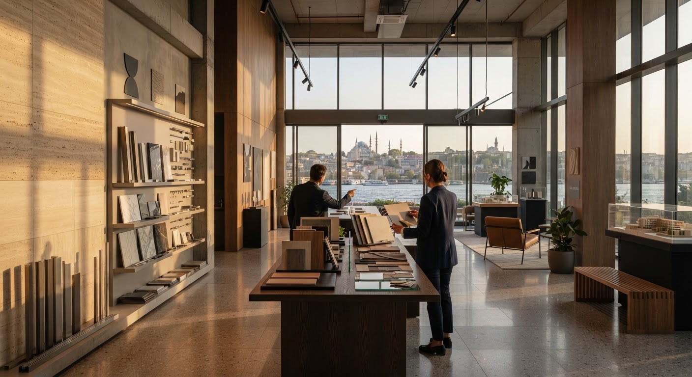 Yapı Malzemesi Firmaları İçin Mimari Render Kullanımı: Ürün Kartı, Katalog ve Showroom Rehberi — ArchiRend AI görseli