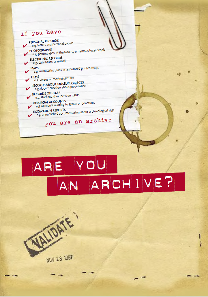 Leaflet: Are you an archive?, ICCROM/ICA/IFLA PAC, 2005