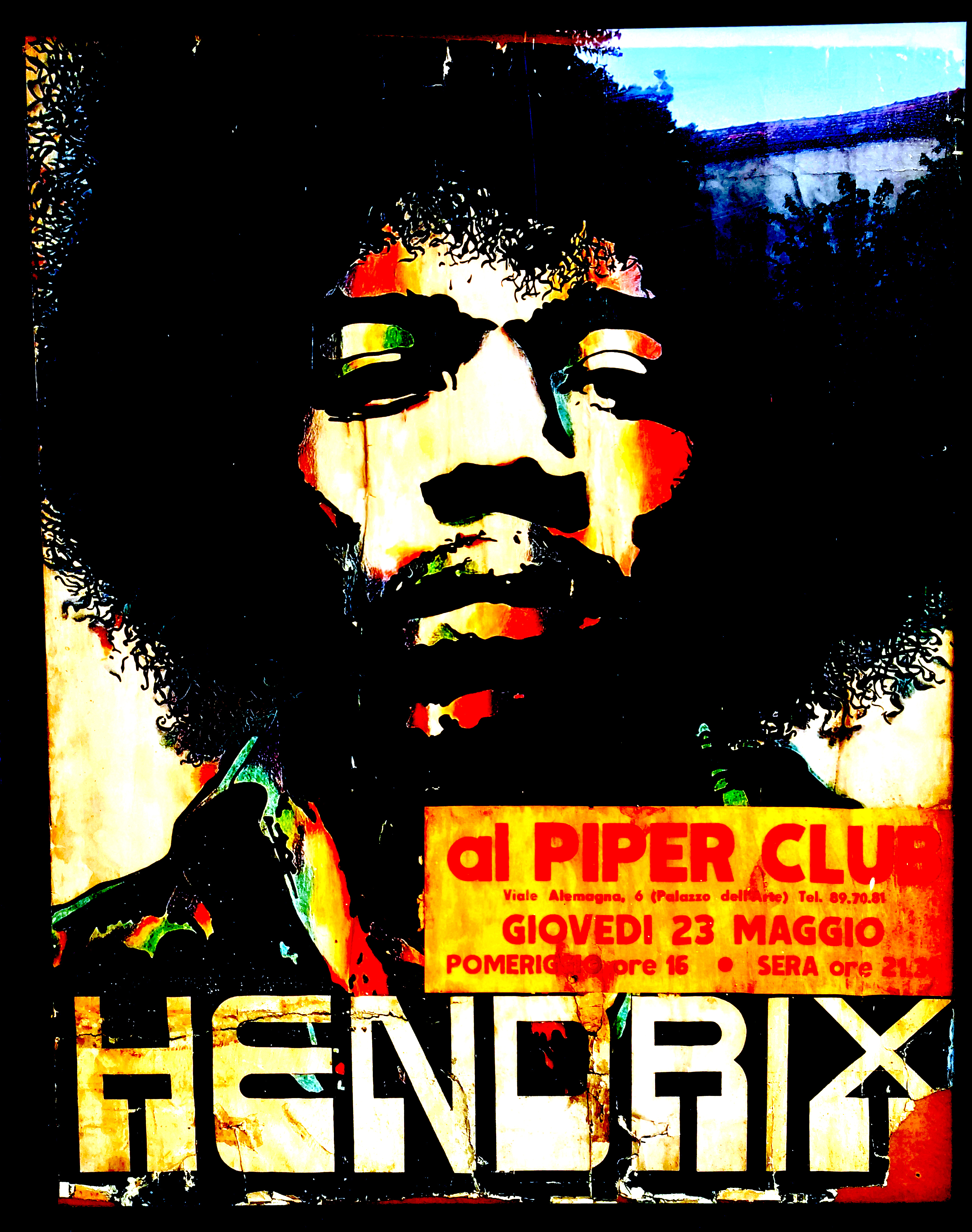 Manifesto del concerto di Jimi Hendrix, 23 maggio 1968