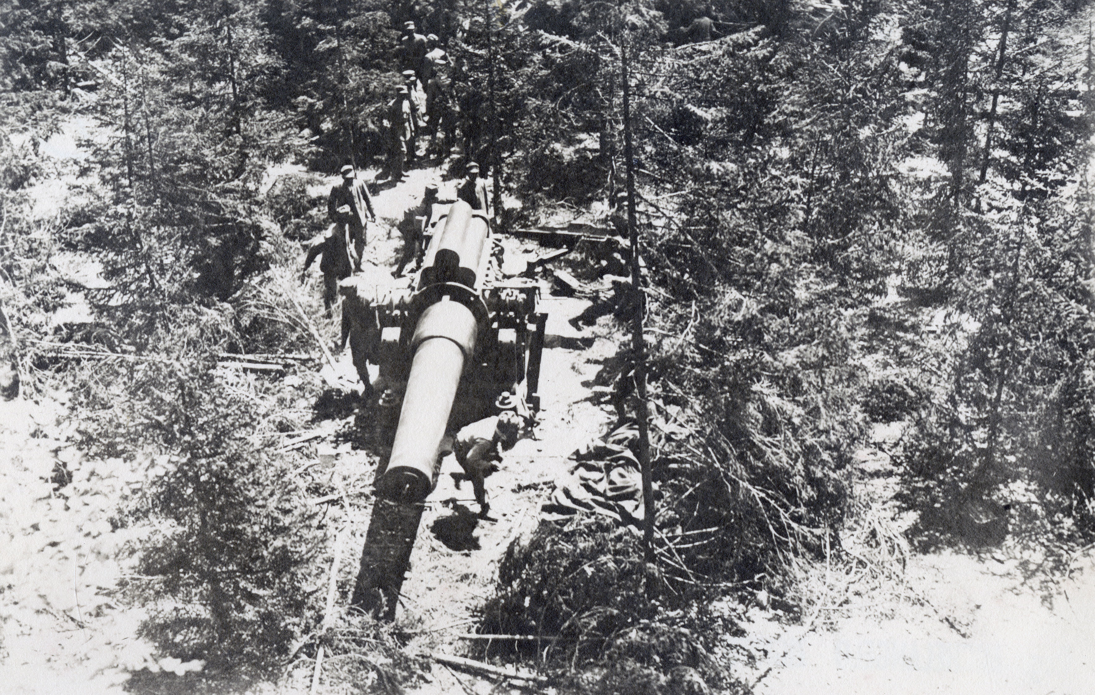 Obice italiano da 305 in Val di Nos, altipiano d'Asiago