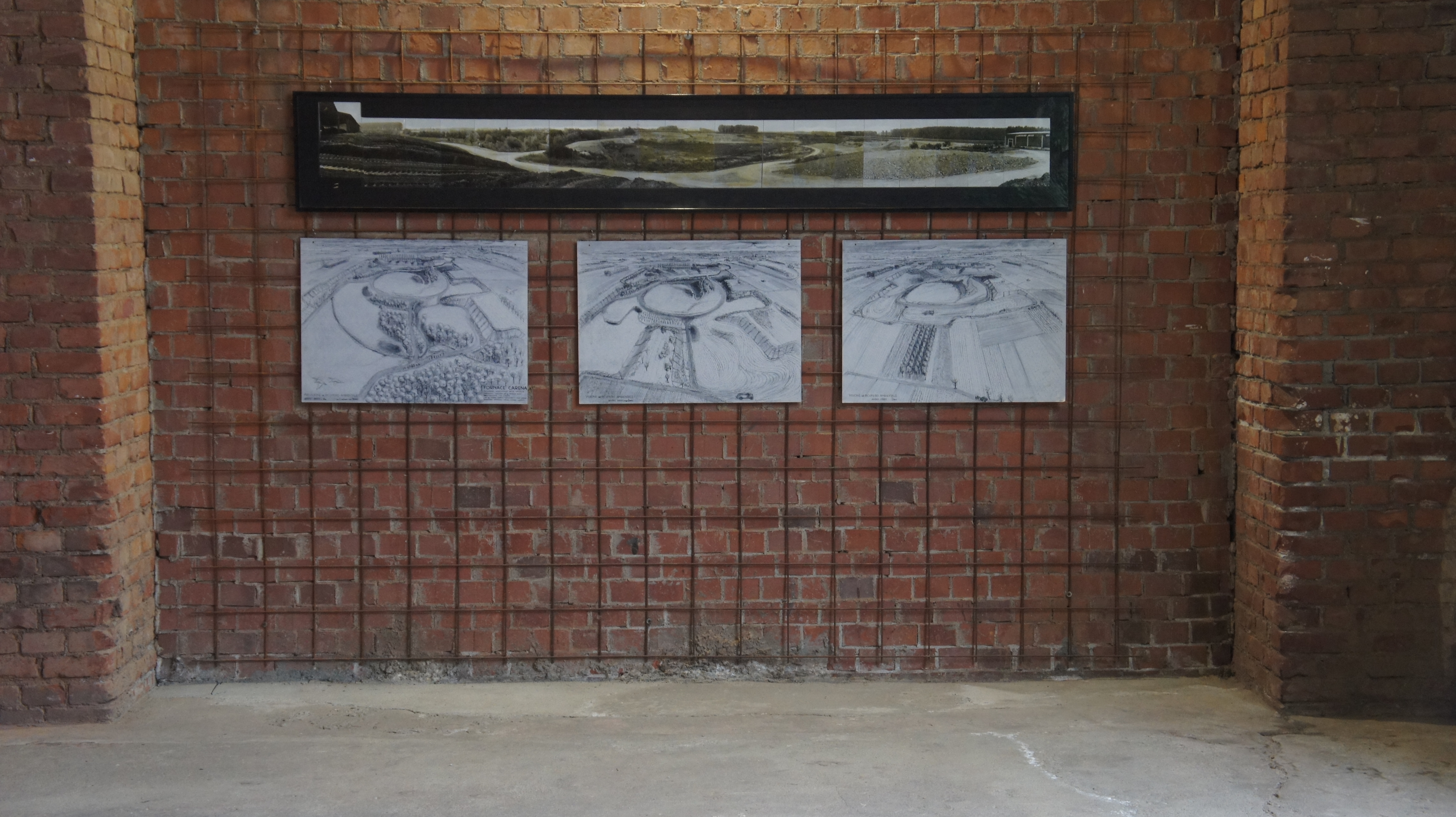 Disegni e fotografie del progetto di rinaturalizzazione della cava (una collaborazione tra la Fornace Spazio Permanente e lo studio SeaCoop) 