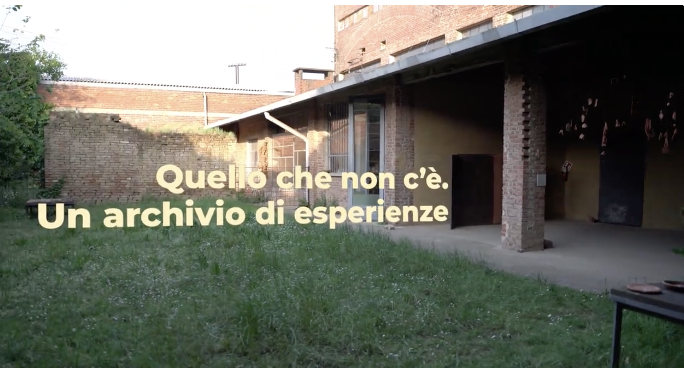 Cortile del Munlab in un frame del video per Archivissima26 (Maggio, 2026)